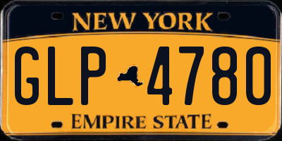NY license plate GLP4780