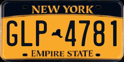 NY license plate GLP4781
