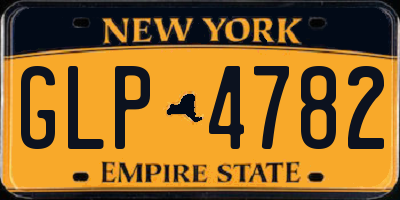 NY license plate GLP4782