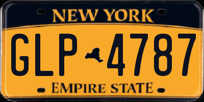 NY license plate GLP4787