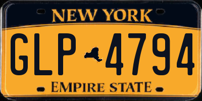 NY license plate GLP4794