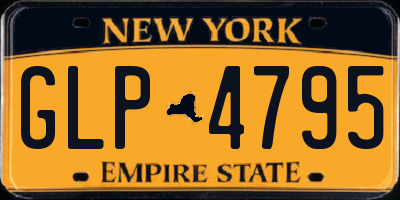 NY license plate GLP4795