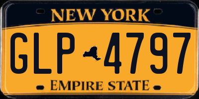 NY license plate GLP4797