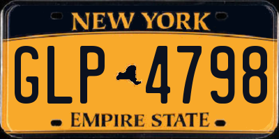NY license plate GLP4798