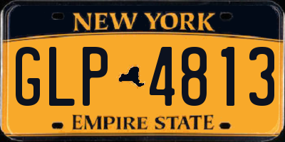 NY license plate GLP4813