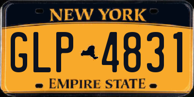 NY license plate GLP4831