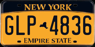 NY license plate GLP4836