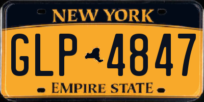NY license plate GLP4847