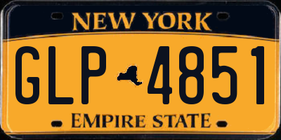 NY license plate GLP4851