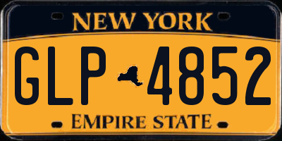 NY license plate GLP4852
