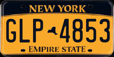 NY license plate GLP4853