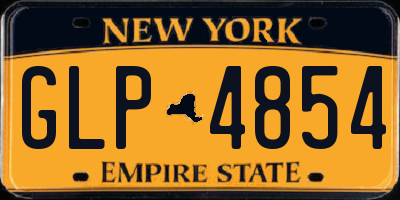 NY license plate GLP4854