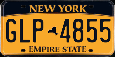 NY license plate GLP4855