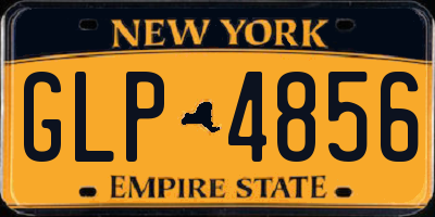 NY license plate GLP4856