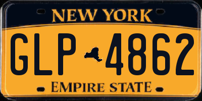 NY license plate GLP4862