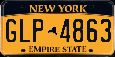 NY license plate GLP4863