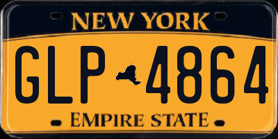 NY license plate GLP4864