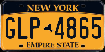 NY license plate GLP4865