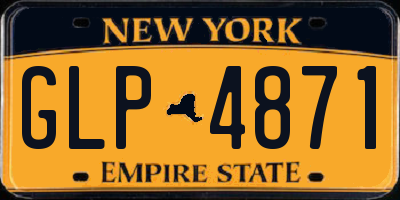 NY license plate GLP4871