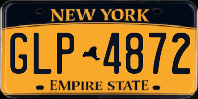NY license plate GLP4872