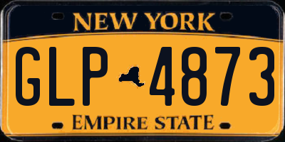 NY license plate GLP4873