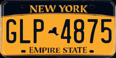 NY license plate GLP4875
