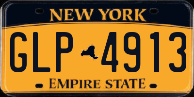 NY license plate GLP4913