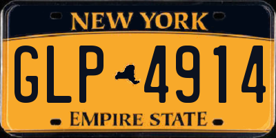 NY license plate GLP4914