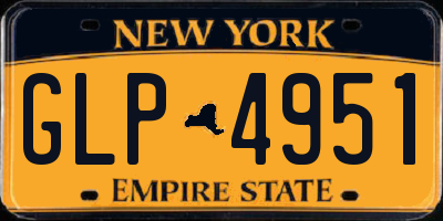 NY license plate GLP4951