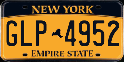 NY license plate GLP4952