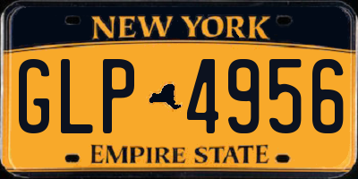NY license plate GLP4956