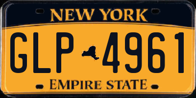NY license plate GLP4961