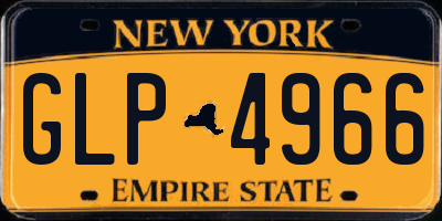 NY license plate GLP4966
