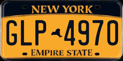 NY license plate GLP4970