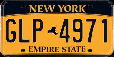 NY license plate GLP4971