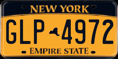 NY license plate GLP4972