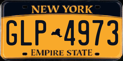 NY license plate GLP4973