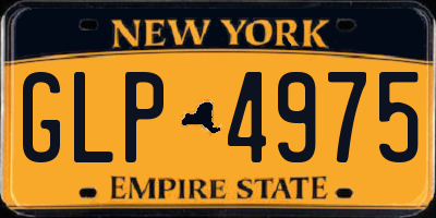 NY license plate GLP4975