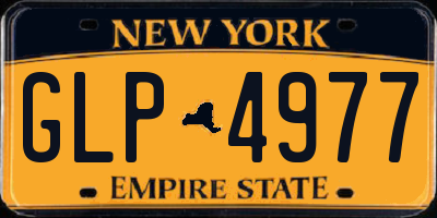 NY license plate GLP4977