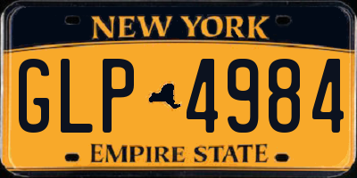 NY license plate GLP4984