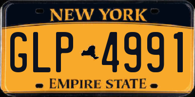 NY license plate GLP4991