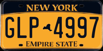 NY license plate GLP4997
