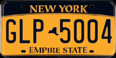 NY license plate GLP5004