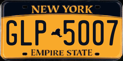 NY license plate GLP5007