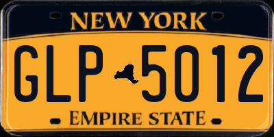 NY license plate GLP5012