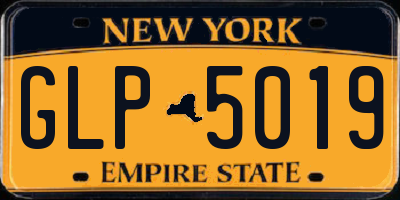 NY license plate GLP5019