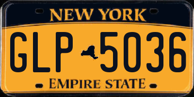 NY license plate GLP5036