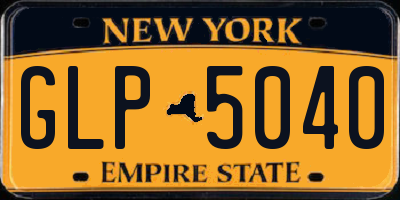 NY license plate GLP5040