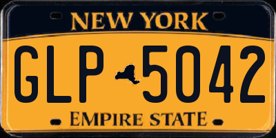 NY license plate GLP5042