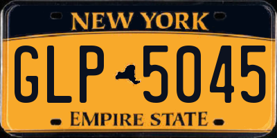 NY license plate GLP5045